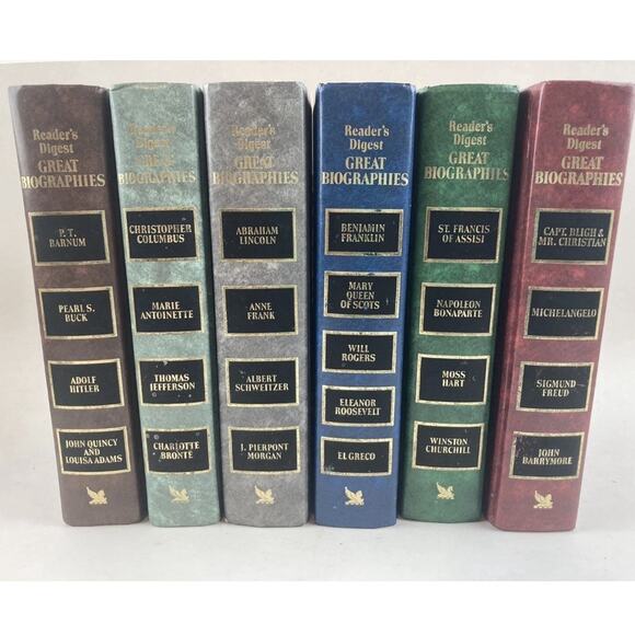 6 Reader's Digest Great Biographies Book 1st First Editions 1987-1990 Hitler Fre - Picture 1 of 9